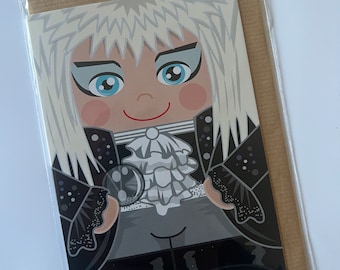 Jareth Goblin King Labyrinth A5 Greeting Card with envelope