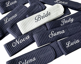 Personalized Logo Name Makeup Headbands 100% Cotton Beauty Headband, Makeup Headband, Skincare Headband, Face Wash Headband, Gift for Her