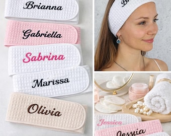 Personalized Makeup Headband | Custom Spa Headband | Embroidered Name Headband | Esthetician Gift | Facial Headband | Beauty Salon Headband