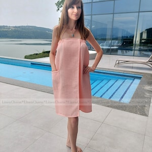 Serviette d&#39;emballage pour femme, écharpe de spa en coton XS-6XL, paréo de sauna, paréo de serviette de douche spa sauna, paréo de plage, essuie-tout, emballage de serviette, cadeau pour elle