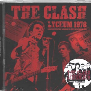 May include: CD case for "The Clash - Lyceum 1978" album. The cover features a red and black design with band members performing live. Includes the text "Lyceum 1978" and "Limited Edition 171".