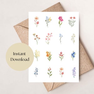 Afdrukbare blanco wenskaart, gewoon omdat wenskaart, wenskaart bloemenraster