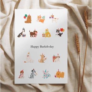 Tarjeta de cumpleaños con temática de perro con un divertido juego de palabras, tarjeta de feliz cumpleaños con un divertido juego de palabras, tarjeta de cumpleaños para amantes de los perros