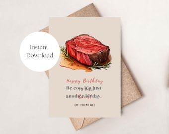 Steak Birthday Card - Rarest of Them All - Husband Birthday Cards - Boyfriend Birthday Cards - Etsy Steak Birthday Card - Rarest of Them All - Husband Birthday Cards - Boyfriend Birthday Cards - Etsy