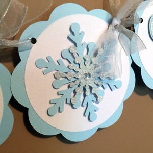 Snowflake Party Banner, Winter Onederland Birthday, Frozen Party Decoration image 5
