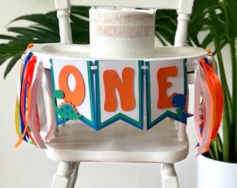 Dinosaur Party Highchair Banner