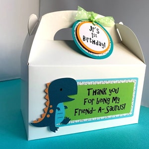 Dinosaur Party Favor Boxes, Birthday Treat Boxes, Dino Baby Shower Goodie Boxes, Set of 10