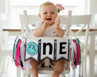 Blink and I'm One Birthday Party High Chair Banner
