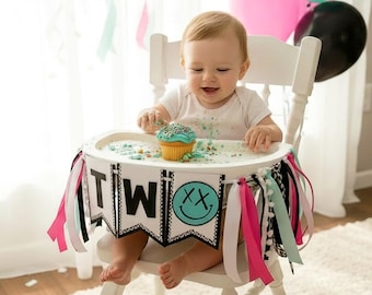 Blink and I'm Two Birthday Party High Chair Banner