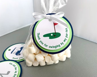 Golf Party Favor Tags, Hole In One Birthday, Golf Par-Tee Thank You Tags, Retirement Party Gift Tag, Baby Shower Favor Label