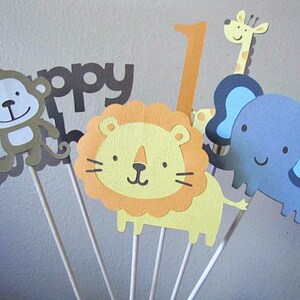 Safari Party Centerpiece, Jungle Animal Birthday Table Decoration, Wild One 1st Birthday Centerpiece Set, Safari Baby Shower Decoration