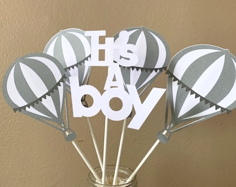 Hot Air Balloon Centerpiece, Baby Shower Centerpiece, Hot Air Balloon Birthday Party Decoration