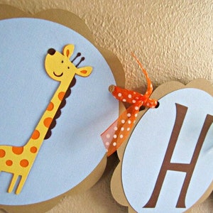 Jungle Animal Banner, Safari Birthday Party Decoration, Jungle Baby Shower Banner image 1