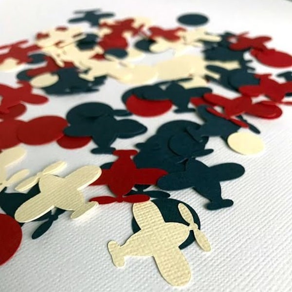 Airplane Confetti, Vintage Biplane Party Decoration