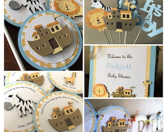 Noah's Ark Baby Shower or Birthday Party Package