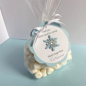 Personalized Snowflake Favor Tags,Winter Onederland Party Thank You Tags,Winter Shower Goodie Bag Tags,Frozen Party Tags