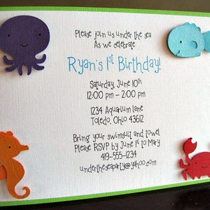 Under the Sea Birthday Party Banner, Sea Animal Baby Shower Decoration, Ocean Animal 1st Birthday image 9