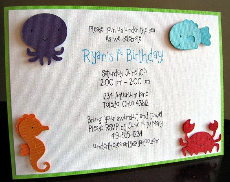 Under the Sea Birthday Party Banner, Sea Animal Baby Shower Decoration, Ocean Animal 1st Birthday image 9