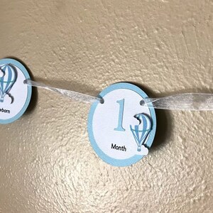 Hot Air Balloon Baby Shower Banner, Up Up and Away Birthday Party Decoration, Time Flies 1st Birthday image 10