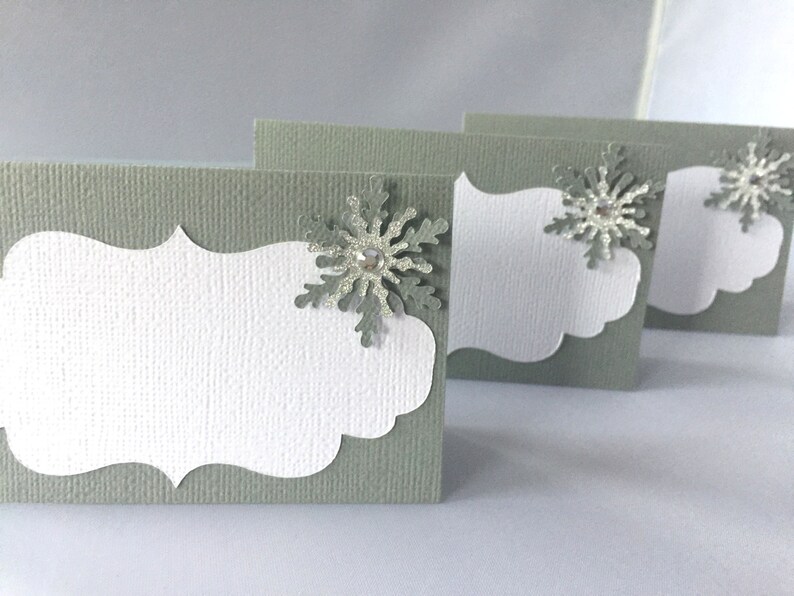 Winter Party Snowflake Baby Shower Snowflake Place Cards Winter Wonderland Food Labels Winter Onederland Labels Snowflake Buffet Cards