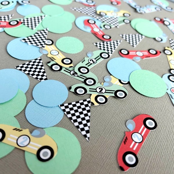 Retro Race Car Party Confetti, Two Fast Birthday Decoration, Vintage Fast One Confetti, Vintage Racing Shower Decor