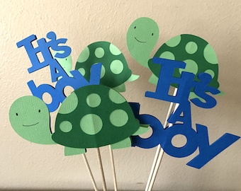 Turtle Baby Shower Centerpiece, Turtle Birthday Party Decoration