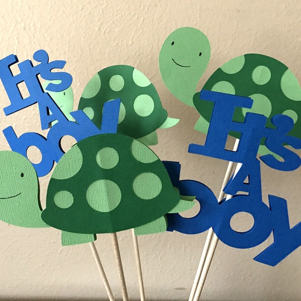 Turtle Baby Shower Centerpiece, Turtle Birthday Party Decoration