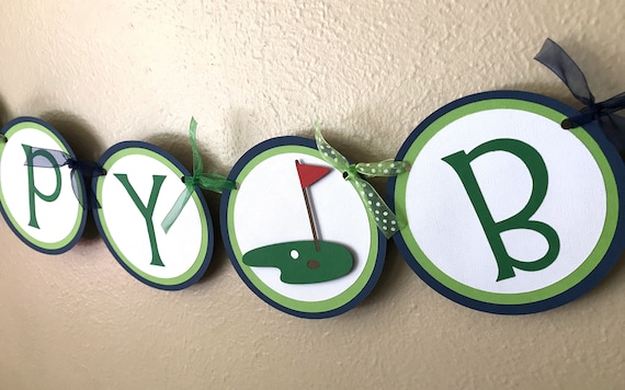 Golf Birthday Party Banner, Retirement Party Decoration, Baby Shower Sign, Graduation Party Decor, Mini Golf Party Il_570xn