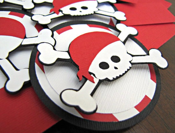 Pirate Party Napkin Rings, Pirate Birthday Party Decoration, Set of 12 Il_570xn