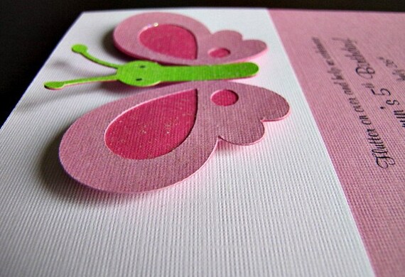 Butterfly Birthday Party Invitations, Girl Baby Shower Invites, Set of 12 Il_570xn