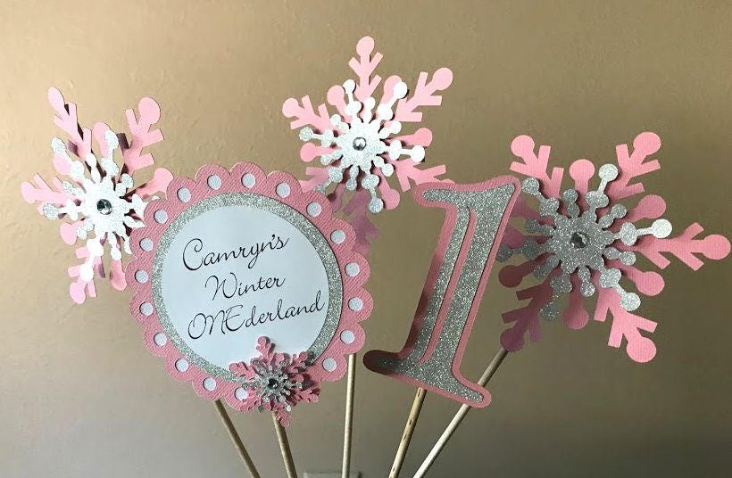 Snowflake Food Labels Winter Wonderland Birthday Party Food | Etsy