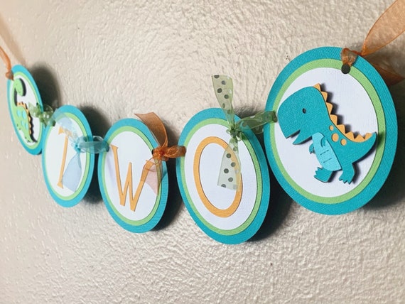 Dinosaur Party High Chair Banner, Dino 1st Birthday Highchair Decoration, Prehistoric Photo Shoot Il_570xn