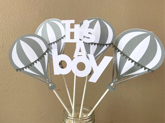 Hot Air Balloon Centerpiece, Baby Shower Centerpiece, Hot Air Balloon Birthday Party Decoration Il_570xn