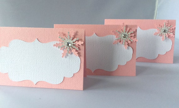 Snowflake Party Food Tent Cards, Winter Wonderland Food Labels, Winter Onederland Place Cards, Winter Baby Shower, Bridal Shower, Set of 10 Il_570xn