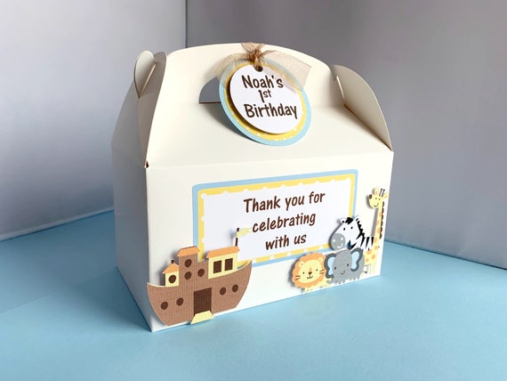 Noah s Ark Favor Boxes Noahs Ark Birthday Party Goodie Box Baby 
