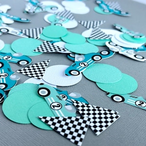 Two Fast Party Confetti, Retro Race Car Verjaardagsdecoratie, Fast One Confetti, Racing Table Decor
