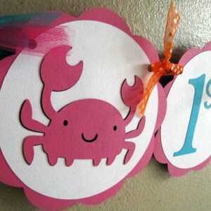 Under The Sea High Chair Banner, Sea Animal Birthday Party, Pool Party Decoration image 8