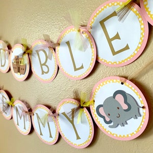 Noahs Ark Banner, Pink Noah&#39;s Ark Baptism Banner, Birthday Party Decoration