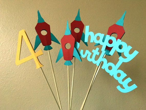 Rocket Party Centerpiece Il_570xn
