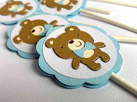 Teddy Bear Cupcake Toppers, Set of 12 Il_570xn