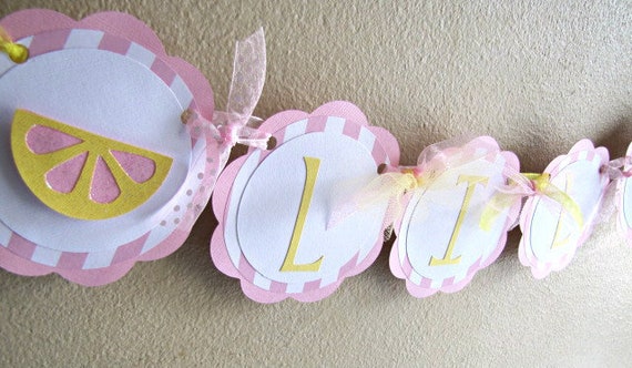 Pink Lemonade Party High Chair Banner, Lemonade 1st Birthday Highchair Decoration, Photo Prop Il_570xn