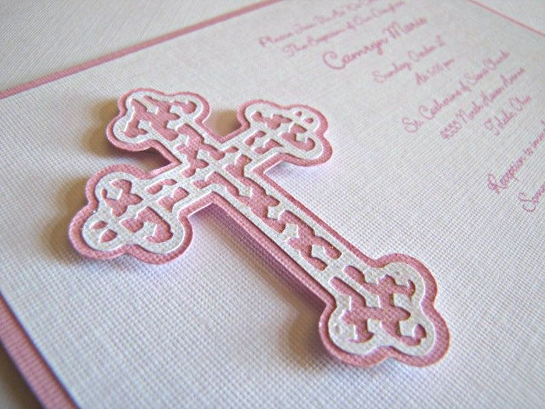 Baptism Banner, First Communion Decoration, Christening Party Banner, Religious Celebration, Cross Banner image 9