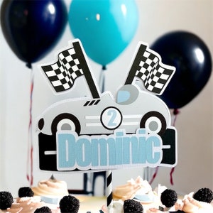 Two Fast Birthday Cake Topper,Race Car Party Decoration,Fast One Cake Topper,Personalized Vintage Race Car Topper