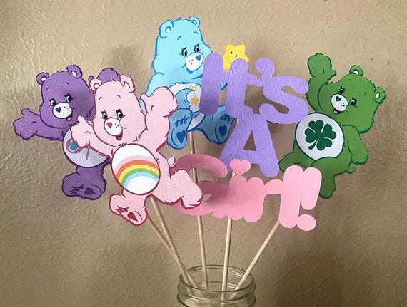 Care Bear Centerpiece Care Bear Baby Shower Care Bear Etsy