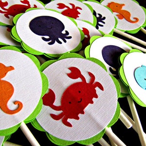 Under The Sea High Chair Banner, Sea Animal Birthday Party, Pool Party Decoration image 7