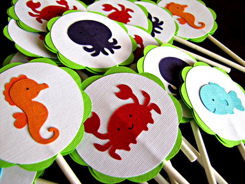 Under The Sea High Chair Banner, Sea Animal Birthday Party, Pool Party Decoration image 7