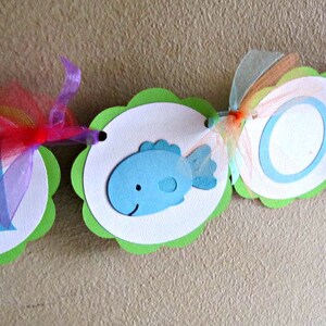 Under the Sea Birthday Party Banner, Sea Animal Baby Shower Decoration, Ocean Animal 1st Birthday image 8