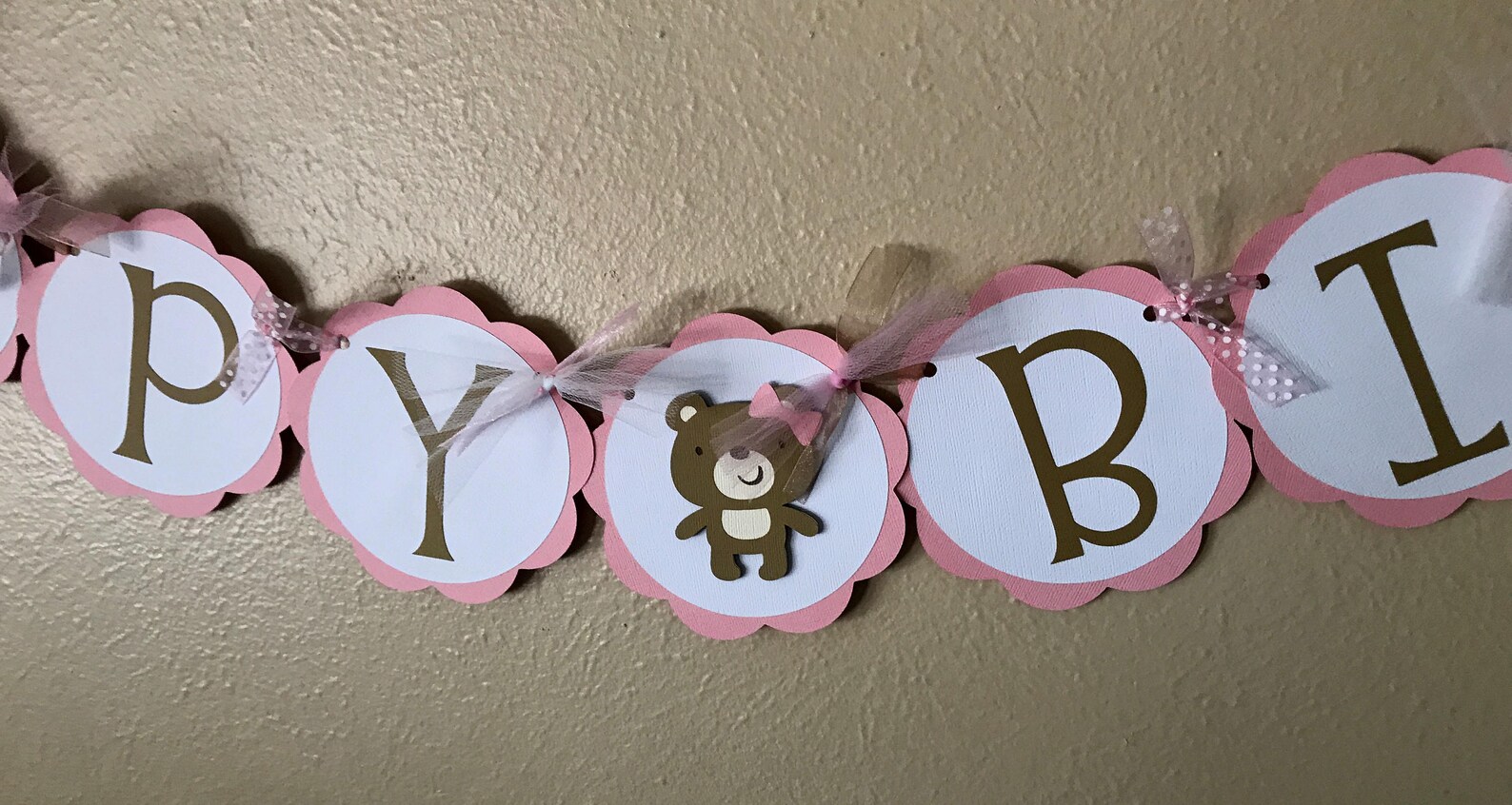 Teddy Bear Party Banner Pink Bear Birthday Party Decoration | Etsy