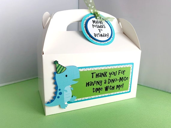 Dinosaur Birthday Treat Boxes, Dino Party Favor Boxes, Goodie Box, Set of 10 Il_570xn