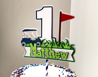 Golf Birthday Cake Topper, Hole In One, Par-Tee First Smash Cake